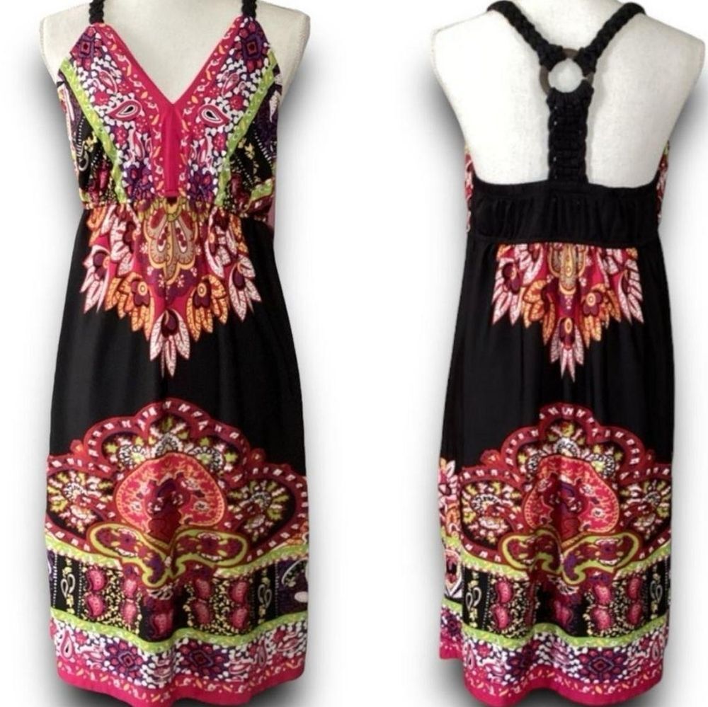 Maurices Women's Floral Print Dress Whimisgoth Y2K Festival